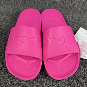 Crocs Adult Slides Summer Sandals Hot Pink Women Size 9
